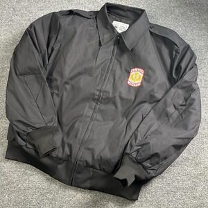 US Army JROTC Jacket Mens XL Black Garrison Collection Windbreaker Uniform